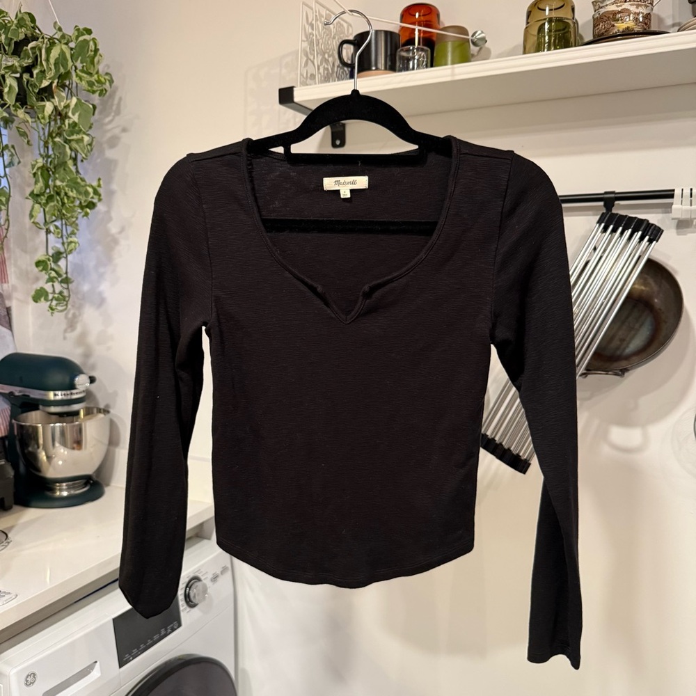 Madewell Black Long Sleeve Top